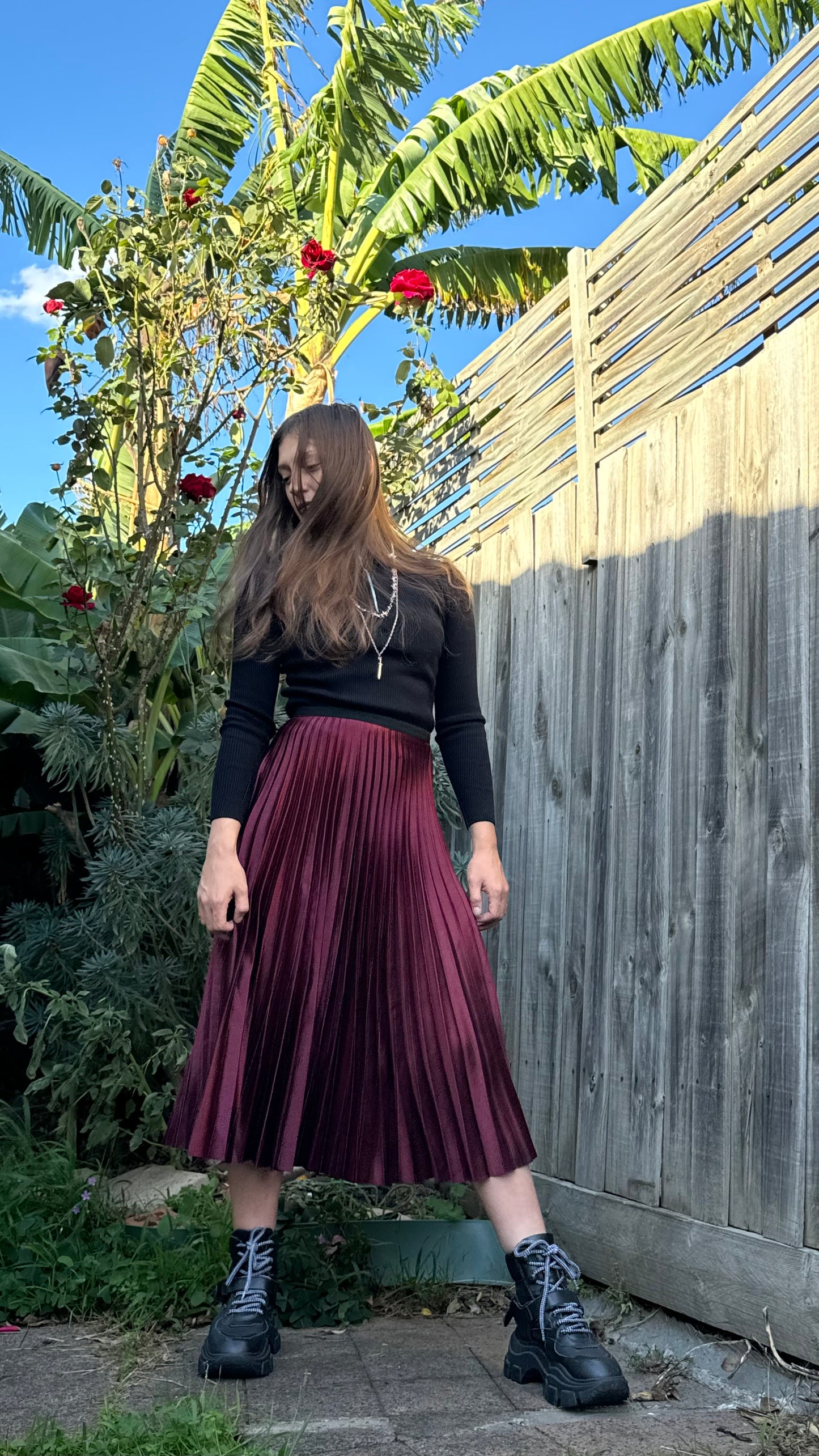 black silver zip turtleneck